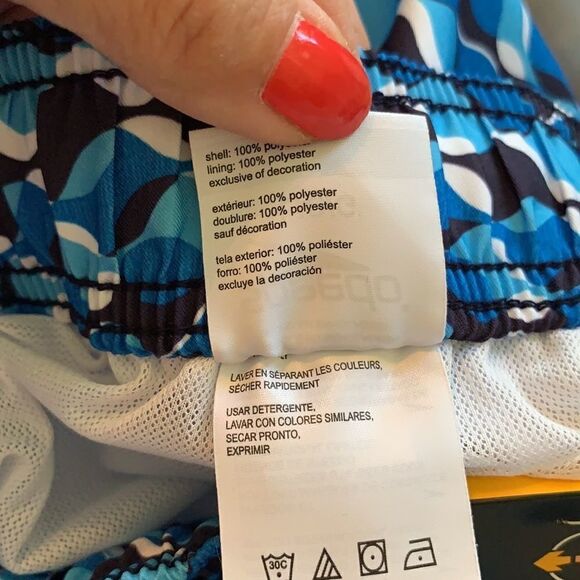 NWT Speedo blue & white swim trunks - Picture 8 of 9